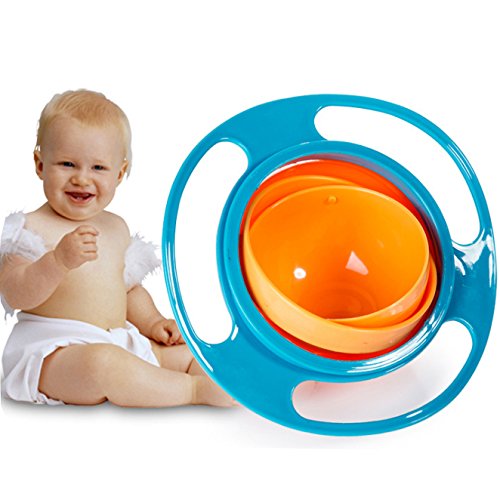 DMZK Gyro Bowl Baby Schüssel, 360 Degrees Gravity Bowl Anti Verschütten Schüssel von DMZK