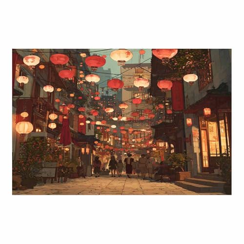 DMZPKZB Chinesische Ölmalerei Bunte Hirsche Treading die Wellen Geeignet für Büro, Schlafzimmer, Badezimmer, Sofa Studie zur Hoteldekoration Wandkunst Malerei(Weiß)-70x100cm von DMZPKZB