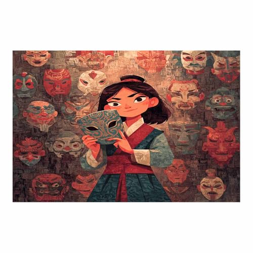 DMZPKZB Chinesische Ölmalerei Frauen geschmückt mit bunten Federn Geeignet für Büro, Schlafzimmer, Badezimmer, Sofa Studie zur Hoteldekoration Wandkunst Malerei(Mehrfarbige)-60x90cm von DMZPKZB