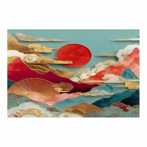 DMZPKZB Chinesische Ölmalerei Koi Stickerei Geeignet für Büro, Schlafzimmer, Badezimmer, Sofa Studie zur Hoteldekoration Wandkunst Malerei(Goldene)-30x45cm von DMZPKZB