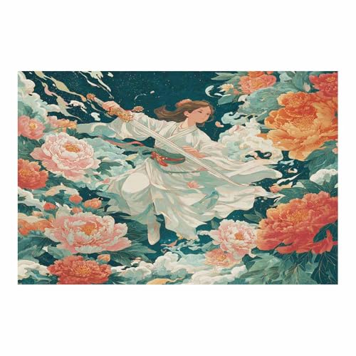 DMZPKZB Chinesische Ölmalerei Weißer Blauer Berg Geeignet für Büro, Schlafzimmer, Badezimmer, Sofa Studie zur Hoteldekoration Wandkunst Malerei(Blau)-60x90cm von DMZPKZB