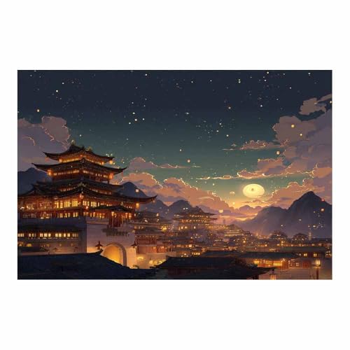 DMZPKZB Leinwand-Wanddekoration fürs Wohnzimmer Papierschnitzung Herbst Landschaft Geeignet für Wandkunst, Büro, Badezimmer, Wandmalerei Hoteldekoration, Arbeitszimmer(Mehrfarbige)-60x90cm von DMZPKZB