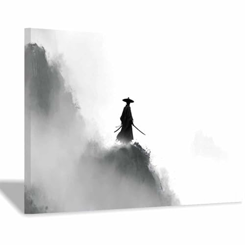 DMZPKZB Schwarz-Weiß-Wandkunst Eule Raumdekor-Poster & Bilder,für Wohnzimmer, Schlafzimmer, Küche, Badezimmer, Wanddekoration(Schwarz Weiß)-80x120cm Gerahmt von DMZPKZB