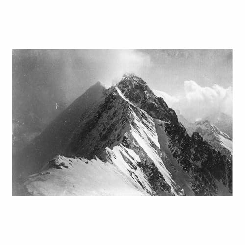 DMZPKZB bilder schwarz weiß Schneige Berglandschaft Modern Bild auf Leinwand,Abstrakte Wandkunstdrucke,Wandbild für Wohnzimmer Schlafzimmer,Büro(Schwarz Weiß)-60x90cm Ungerahmt von DMZPKZB
