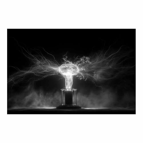 DMZPKZB poster schwarz-weiß Elektrooptisches Gerät Wandbilder Wohnzimmer Moderne,Poster Kunstdruck Wandbilder,für Schlafzimmer,Badezimmer,Büro Deko Leinwandbilder(Schwarz Weiß)-60x90cm Ungerahmt von DMZPKZB