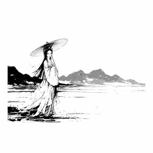 DMZPKZB schwarz weiss bilder Alte Frau Modernes Dekor Kunstwerk Wand Kunst,Poster Aesthetic Wandbilder,Wohnzimmer Schlafzimmer Wanddekoration(Schwarz Weiß)-50x70cm Ungerahmt von DMZPKZB