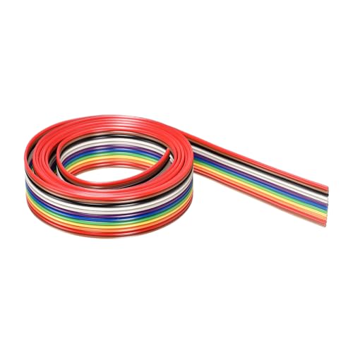 DMiotech 1 Pack 12P IDC Draht Flach Regenbogen Flachbandkabel 1m Länge 1,27mm Raster Breadboard Jumper Kabel für elektronische Projekte DMiotech 1 Pack 12P IDC Draht Flach Regenbogen Flachbandkabel 1m Länge 1,27mm Raster Breadboard Jumper Kabel für elektronische Projekte von DMiotech