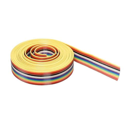 DMiotech 1 Packung 14 Stifte Flach IDC Regenbogen Band Kabel 300cm 1.27mm Abstand Steckbrett Jumper Drähte für Elektronik Projekte von DMiotech