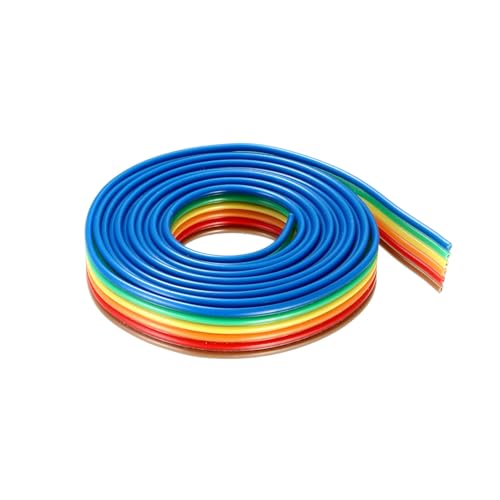 DMiotech 1Stk 6 Pins IDC Draht Flachband Kabel Regenbogen 39. 4 Zoll Maß 1. 27mm Pitch Brettchen Überbrückung Drähte für Computer Audio Systeme von DMiotech