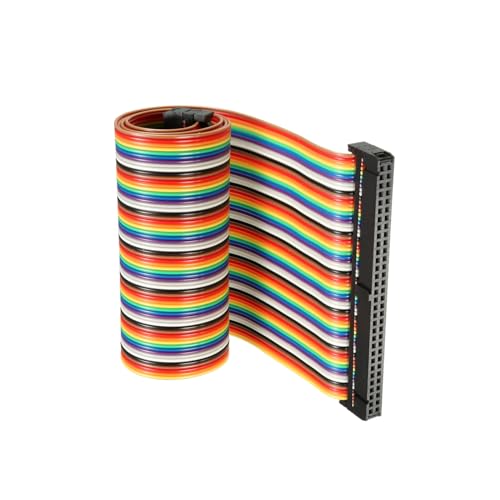 DMiotech 1Stk 64 Pins IDC Draht Flachband Kabel Regenbogen 16. 9 Zoll Maß 2. 54cmm Pitch Type B Brettchen Überbrückung Drähte für Computer Audio Systeme von DMiotech
