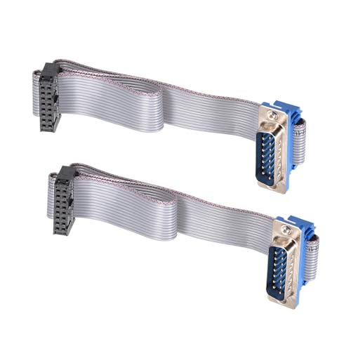 DMiotech 2 Pack 16Pin 0.2m Lang 2.54mm IDC Draht Flach Farbband Kabel DB15 Männlich zu FC-16 Anschluss mit Grau Farbe DMiotech 2 Pack 16Pin 0.2m Lang 2.54mm IDC Draht Flach Farbband Kabel DB15 Männlich zu FC-16 Anschluss mit Grau Farbe von DMiotech