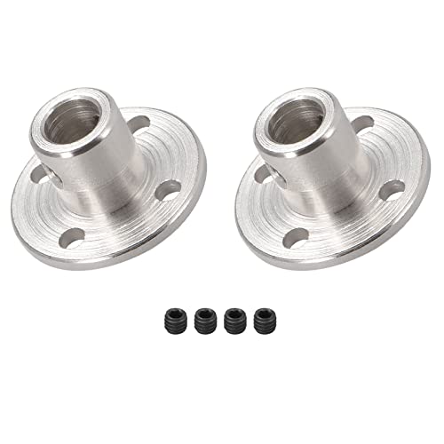 DMiotech 2 Pack 6mm Innen Durchmesser H12xD10 Flansch Kupplung Anschluss Starre Leitfaden Welle Unterstützung Kuppler Welle Kupplung mit Schrauben für DIY RC Modell Motoren Silber von DMiotech