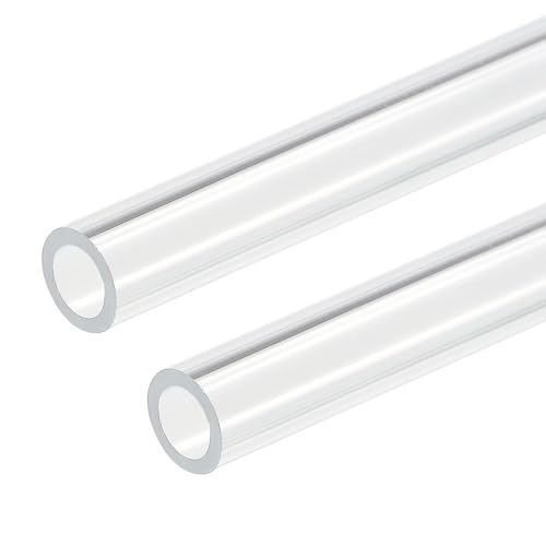 DMiotech 2 Stück 5mm x 8mm (3/16" x 5/16") klare Acrylrohre starre Kunststoffrohre 10" für Aquarium-Wasserleitung, Wasserkühlsystem, Rohrinstallation von DMiotech