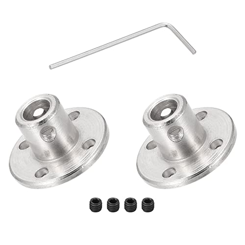 DMiotech 2 Stück 6mm Flanschkupplungsverbinder Starre Führungswelle Stützkupplung Wellenkupplung mit M1,5 Sechskantschlüssel und Schrauben für DIY RC Modell Motoren von DMiotech