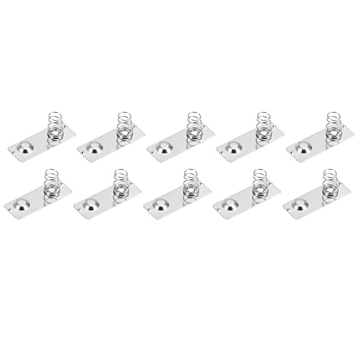 DMiotech 20 Stück 21mmx9mmx0.3mm Batterie Feder AAA Kontakt Platte Ersatz Positiv zu Negativ Vernickelt Ersatz für Fernbedienung von DMiotech