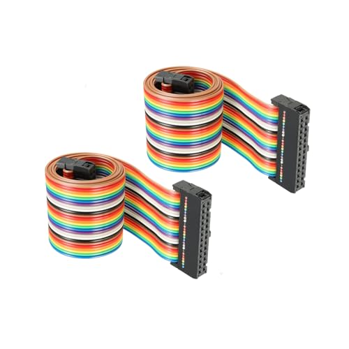 DMiotech 2Stk 26 Pins IDC Draht Flachband Kabel Regenbogen 18. 9 Zoll Maß 2. 54cmm Pitch Typ-C Steckbrett Überbrückung Drähte für Computer Audio Systeme DMiotech 2Stk 26 Pins IDC Draht Flachband Kabel Regenbogen 18. 9 Zoll Maß 2. 54cmm Pitch Typ-C Steckbrett Überbrückung Drähte für Computer Audio Systeme von DMiotech