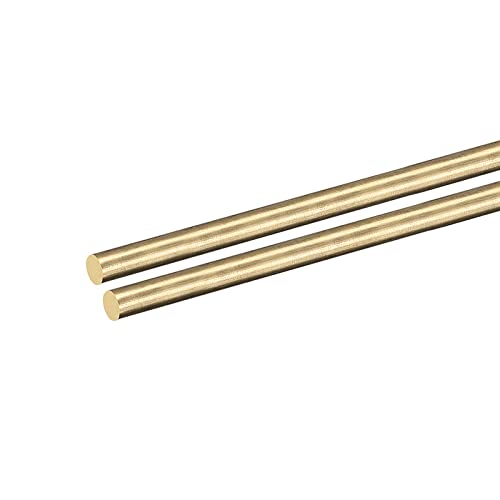 DMiotech 2Stk 4mm x 200mm Massiver Rundstab Messing Drehbankstangen Messing von DMiotech