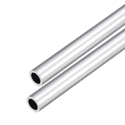 DMiotech 2er Pack (10mm Außendurchmesser x 7mm Innendurchmesser) 6063 Aluminium Rundrohr 300mm Länge Industriemetallrohr für Maschinenrahmenbau DIY-Projekte von DMiotech