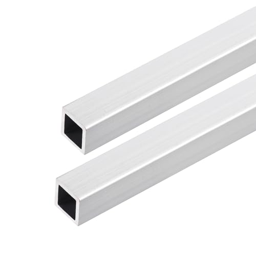 DMiotech 2er Pack (10mm x 10mm x 1mm) 6063 Aluminium Vierkantrohr 300mm Länge Industriemetallrohr für Maschinenrahmenbau DIY-Projekte von DMiotech