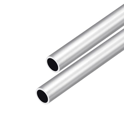 DMiotech 2er Pack (12mm Außendurchmesser x 10mm Innendurchmesser) 6063 Aluminium Rundrohr 250mm Länge Industriemetallrohr für Maschinenrahmenbau DIY-Projekte von DMiotech