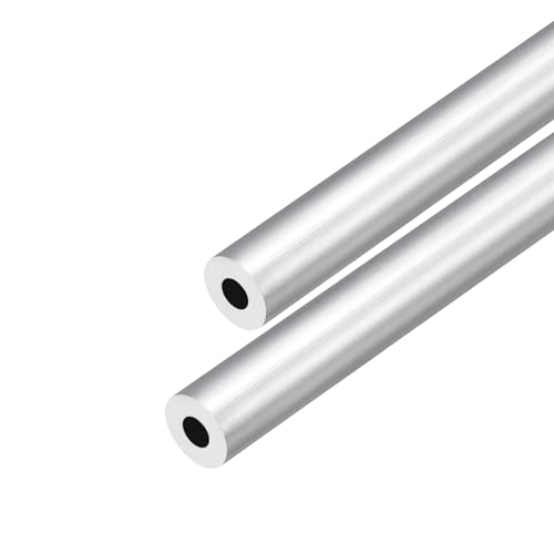 DMiotech 2er Pack (12mm Außendurchmesser x 5mm Innendurchmesser) 6063 Aluminium Rundrohr 300mm Länge Industriemetallrohr für Maschinenrahmenbau DIY-Projekte von DMiotech