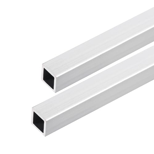 DMiotech 2er Pack (12mm x 12mm x 1mm) 6063 Aluminium Vierkantrohr 200mm Länge Industriemetallrohr für Maschinenrahmenbau DIY-Projekte von DMiotech