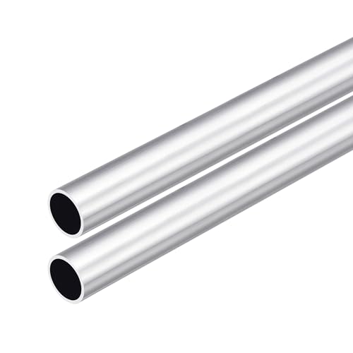 DMiotech 2er Pack (14mm Außendurchmesser x 12mm Innendurchmesser) 6063 Aluminium Rundrohr 300mm Länge Industriemetallrohr für Maschinenrahmenbau DIY-Projekte von DMiotech
