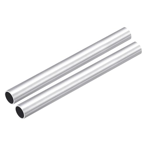 DMiotech 2er Pack (19mm Außendurchmesser x 13mm Innendurchmesser) 6063 Aluminium Rundrohr 200mm Länge Industriemetallrohr für Maschinenrahmenbau DIY-Projekte von DMiotech