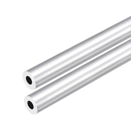 DMiotech 2er Pack (19mm Außendurchmesser x 9mm Innendurchmesser) 6063 Aluminium Rundrohr 300mm Länge Industriemetallrohr für Maschinenrahmenbau DIY-Projekte von DMiotech