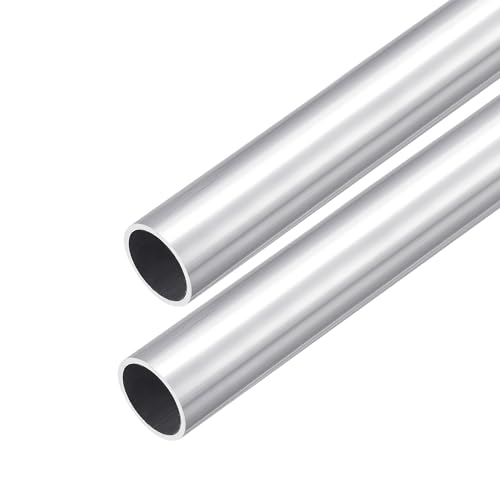 DMiotech 2er Pack (21mm Außendurchmesser x 18mm Innendurchmesser) 6063 Aluminium Rundrohr 300mm Länge Industriemetallrohr für Maschinenrahmenbau DIY-Projekte von DMiotech