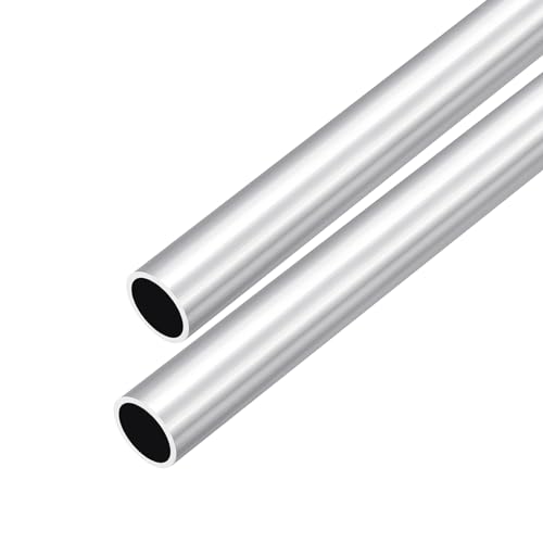 DMiotech 2er Pack (23mm Außendurchmesser x 19mm Innendurchmesser) 6063 Aluminium Rundrohr 300mm Länge Industriemetallrohr für Maschinenrahmenbau DIY-Projekte von DMiotech