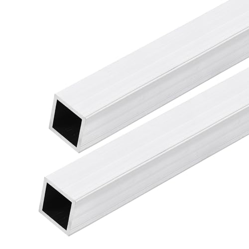 DMiotech 2er Pack (25mm x 25mm x 1.6mm) 6061 Aluminium Vierkantrohr 300mm Länge Industriemetallrohr für Maschinenrahmenbau DIY-Projekte von DMiotech