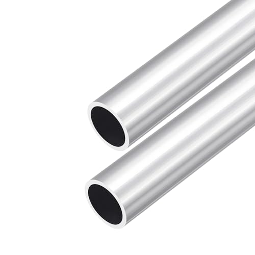 DMiotech 2er Pack (27mm Außendurchmesser x 21mm Innendurchmesser) 6063 Aluminium Rundrohr 300mm Länge Industriemetallrohr für Maschinenrahmenbau DIY-Projekte von DMiotech