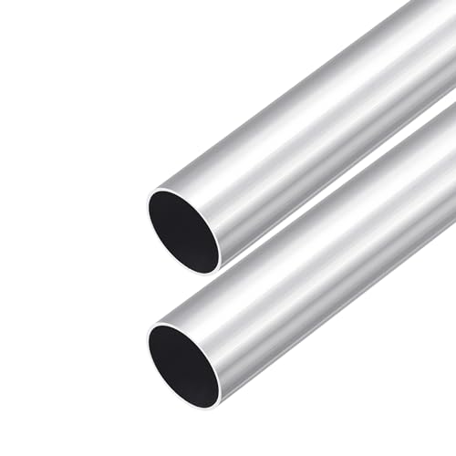 DMiotech 2er Pack (27mm Außendurchmesser x 25mm Innendurchmesser) 6063 Aluminium Rundrohr 300mm Länge Industriemetallrohr für Maschinenrahmenbau DIY-Projekte von DMiotech