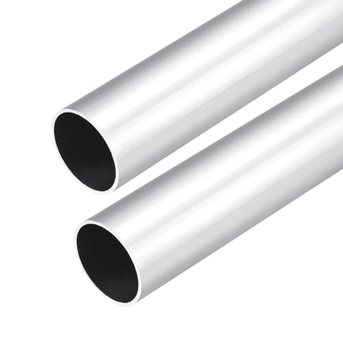 DMiotech 2er Pack (30mm Außendurchmesser x 27mm Innendurchmesser) 6063 Aluminium Rundrohr 300mm Länge Industriemetallrohr für Maschinenrahmenbau DIY-Projekte von DMiotech