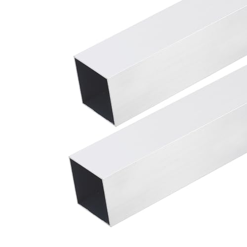 DMiotech 2er Pack (38mm x 38mm x 3,2mm) 6061 Aluminium Vierkantrohr 300mm Länge Industriemetallrohr für Maschinenrahmenbau DIY-Projekte von DMiotech