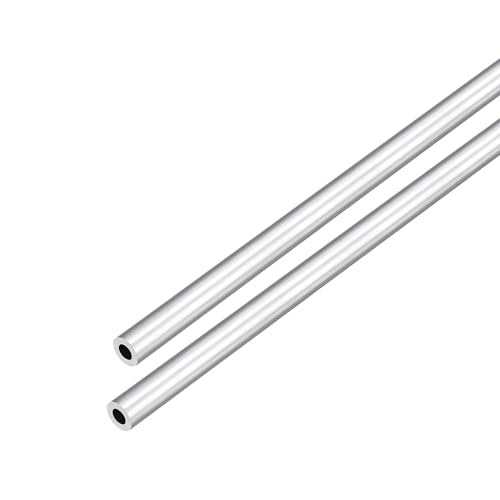 DMiotech 2er Pack (7mm Außendurchmesser x 4mm Innendurchmesser) 6063 Aluminium Rundrohr 300mm Länge Industriemetallrohr für Maschinenrahmenbau DIY-Projekte von DMiotech
