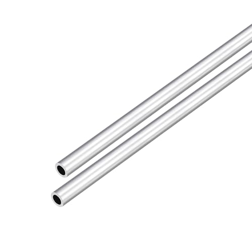 DMiotech 2er Pack (7mm Außendurchmesser x 5mm Innendurchmesser) 6063 Aluminium Rundrohr 300mm Länge Industriemetallrohr für Maschinenrahmenbau DIY-Projekte von DMiotech