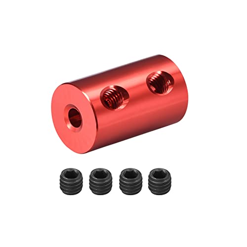 DMiotech 3.17–4mm Bohrung L20XD12 Starre Kupplung Welle Kupplung Verbindung Verbinder mit Schrauben Aluminium Legierung Motor Welle Anschluss für 3D Drucker Rot von DMiotech