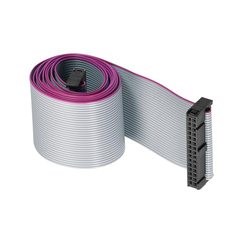 DMiotech 30 Pin 1m Lang 2.54mm IDC Draht Flach Farbband Kabel FC bis FC Anschluss mit Grau Farbe von DMiotech
