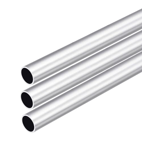 DMiotech 3er Pack (14mm Außendurchmesser x 12mm Innendurchmesser) 6063 Aluminium Rundrohr 300mm Länge Industriemetallrohr für Maschinenrahmenbau DIY-Projekte von DMiotech