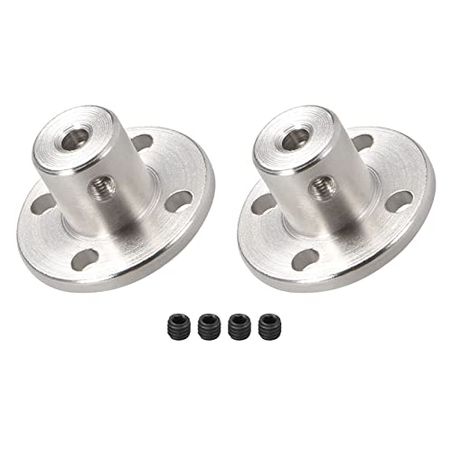 DMiotech 3mm Innen Durchmesser H12xD10 Flansch Kupplung Anschluss Starre Leitfaden Welle Unterstützung Kuppler Welle Kupplung mit Schrauben für DIY RC Modell Motoren Silber Ton von DMiotech