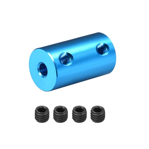 DMiotech 4–6mm Bohrung L25XD14 Starre Kupplung Welle Kupplung Verbindung Verbinder mit Schrauben Aluminium Legierung Motor Welle Anschluss für 3D Drucker Blau von DMiotech