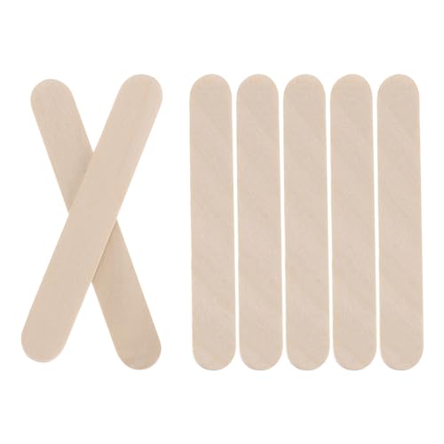 DMiotech 450 Pack 2.5" x 0.4" Holz Bastelstäbchen Starke Natürliche Eisstiele für Heimdekoprojekte und DIY-Basteln, Holzfarbe von DMiotech