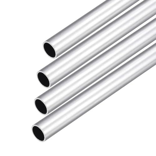 DMiotech 4er Pack (11mm Außendurchmesser x 9mm Innendurchmesser) 6063 Aluminium Rundrohr 300mm Länge Industriemetallrohr für Maschinenrahmenbau DIY-Projekte von DMiotech
