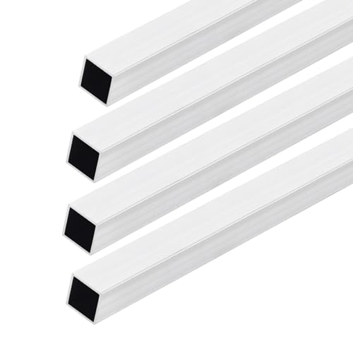 DMiotech 4er Pack (15mm x 15mm x 1mm) 6063 Aluminium Vierkantrohr 300mm Länge Industriemetallrohr für Maschinenrahmenbau DIY-Projekte von DMiotech