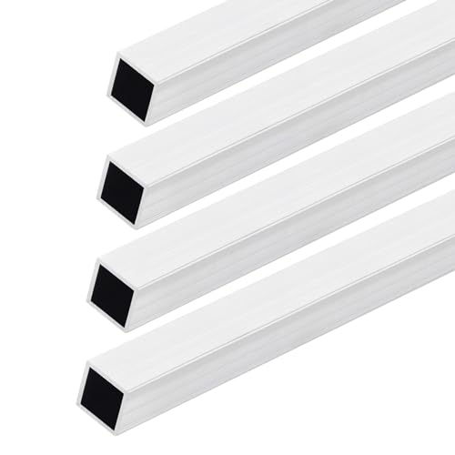 DMiotech 4er Pack (20mm x 20mm x 1,5mm) 6063 Aluminium Vierkantrohr 300mm Länge Industriemetallrohr für Maschinenrahmenbau DIY-Projekte von DMiotech