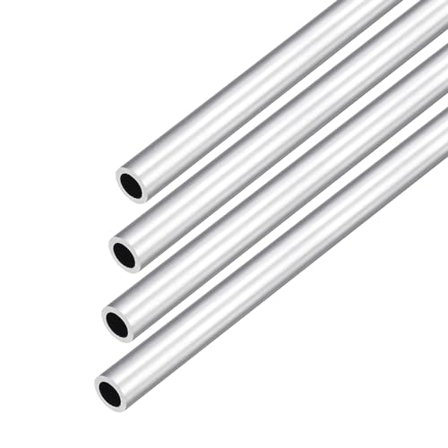 DMiotech 4er Pack (8mm Außendurchmesser x 5mm Innendurchmesser) 6063 Aluminium Rundrohr 300mm Länge Industriemetallrohr für Maschinenrahmenbau DIY-Projekte von DMiotech
