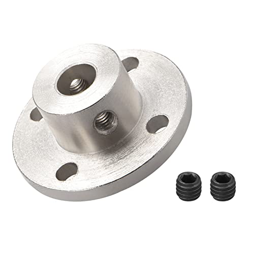 DMiotech 7mm Innen Durchmesser H13xD16 Flansch Kupplung Anschluss Starre Leitfaden Welle Unterstützung Kuppler Welle Kupplung mit Schrauben für DIY RC Modell Motoren Silber von DMiotech