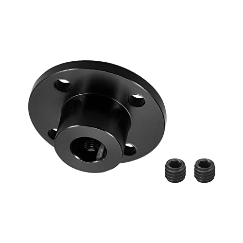 DMiotech 8mm Innen Durchmesser H13xD10 Flansch Kupplung Anschluss Starre Leitfaden Welle Unterstützung Kuppler Welle Kupplung mit Schrauben für DIY RC Modell Motoren Schwarz von DMiotech